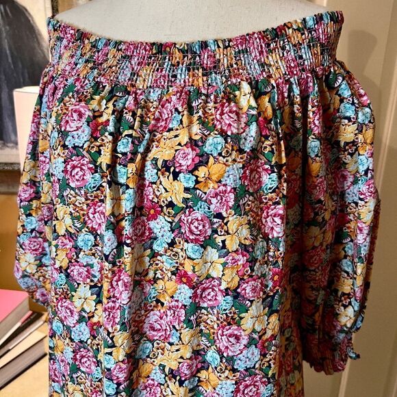 NWOT Anthropologie Maeve Floral Flounce Off-Shoulder Dress Size SMALL - Picture 2 of 2
